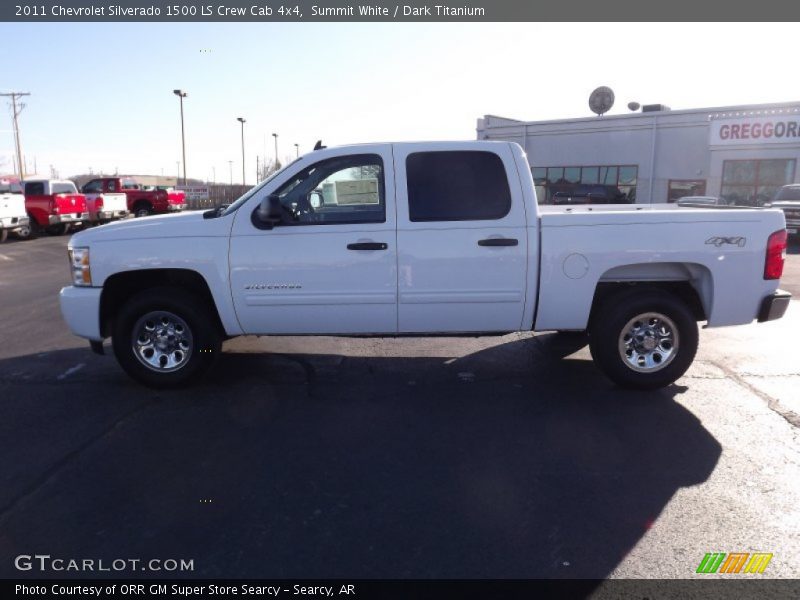 Summit White / Dark Titanium 2011 Chevrolet Silverado 1500 LS Crew Cab 4x4
