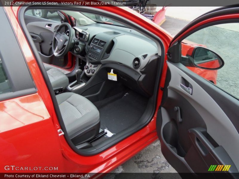 Victory Red / Jet Black/Dark Titanium 2012 Chevrolet Sonic LS Sedan