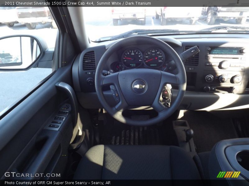 Summit White / Dark Titanium 2011 Chevrolet Silverado 1500 LS Crew Cab 4x4