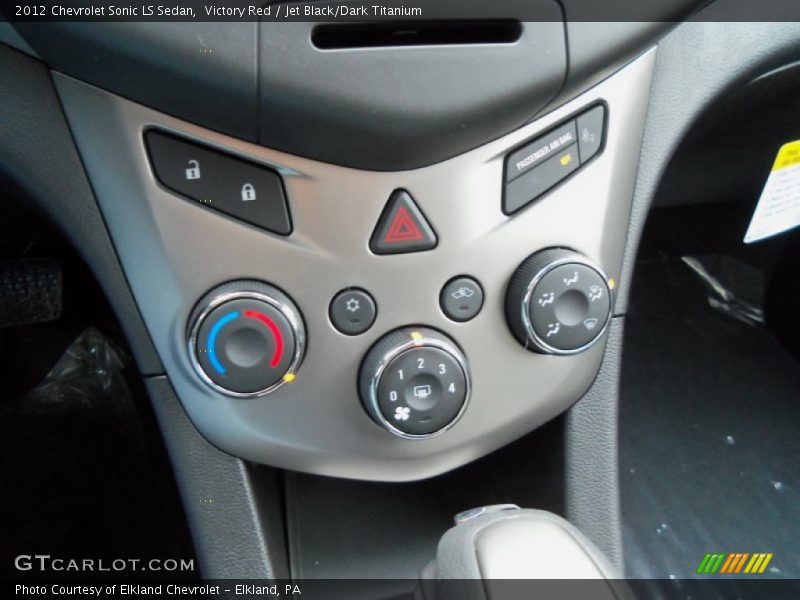 Victory Red / Jet Black/Dark Titanium 2012 Chevrolet Sonic LS Sedan
