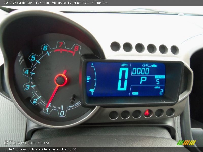 Victory Red / Jet Black/Dark Titanium 2012 Chevrolet Sonic LS Sedan