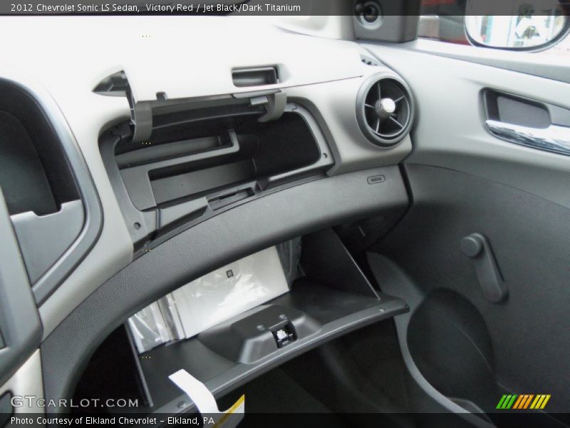 Victory Red / Jet Black/Dark Titanium 2012 Chevrolet Sonic LS Sedan