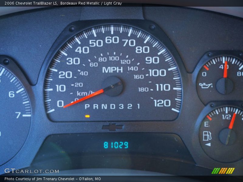Bordeaux Red Metallic / Light Gray 2006 Chevrolet TrailBlazer LS