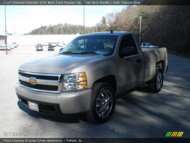 Silver Birch Metallic / Dark Titanium Gray 2007 Chevrolet Silverado 1500 Work Truck Regular Cab