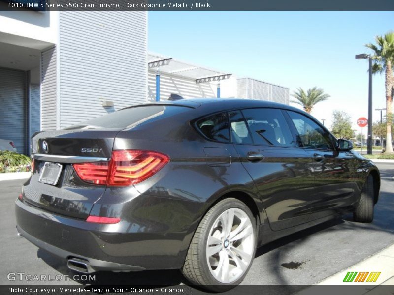 Dark Graphite Metallic / Black 2010 BMW 5 Series 550i Gran Turismo