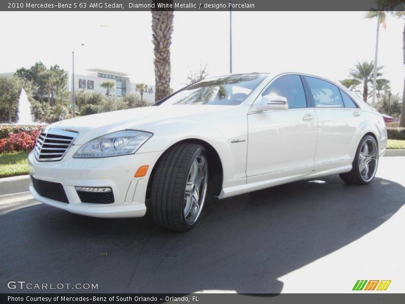 Diamond White Metallic / designo Porcelain 2010 Mercedes-Benz S 63 AMG Sedan