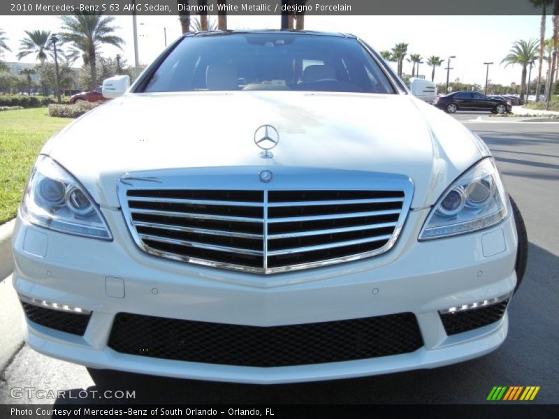 Diamond White Metallic / designo Porcelain 2010 Mercedes-Benz S 63 AMG Sedan