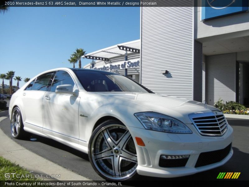 Diamond White Metallic / designo Porcelain 2010 Mercedes-Benz S 63 AMG Sedan