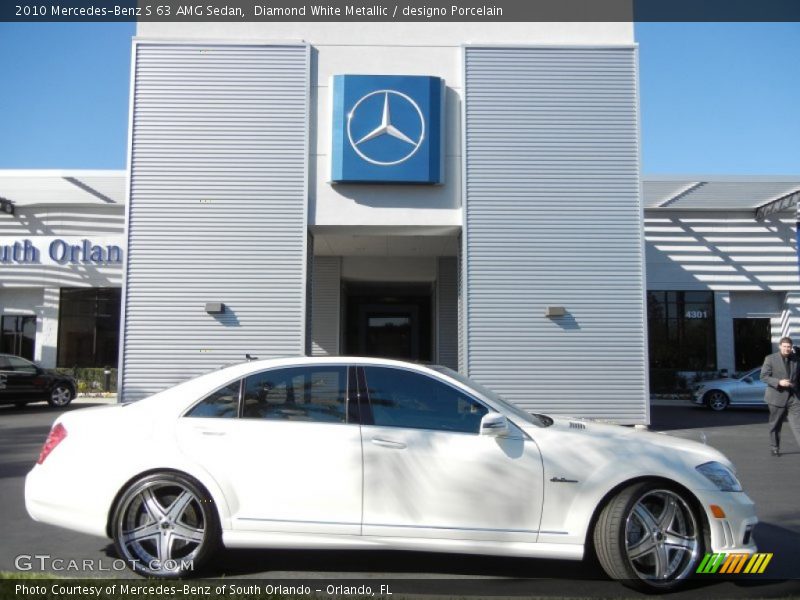 Diamond White Metallic / designo Porcelain 2010 Mercedes-Benz S 63 AMG Sedan