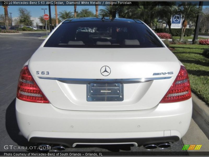 Diamond White Metallic / designo Porcelain 2010 Mercedes-Benz S 63 AMG Sedan