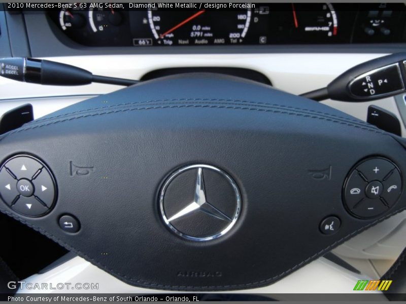 Diamond White Metallic / designo Porcelain 2010 Mercedes-Benz S 63 AMG Sedan