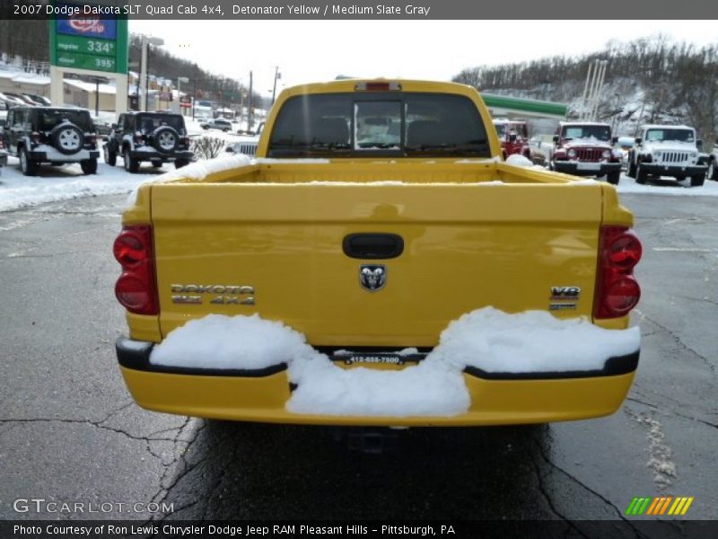 Detonator Yellow / Medium Slate Gray 2007 Dodge Dakota SLT Quad Cab 4x4