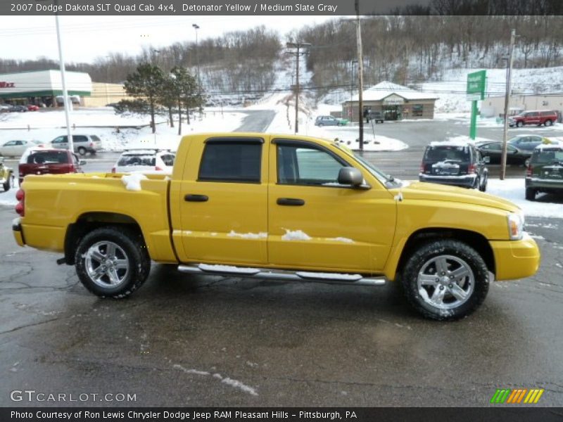  2007 Dakota SLT Quad Cab 4x4 Detonator Yellow