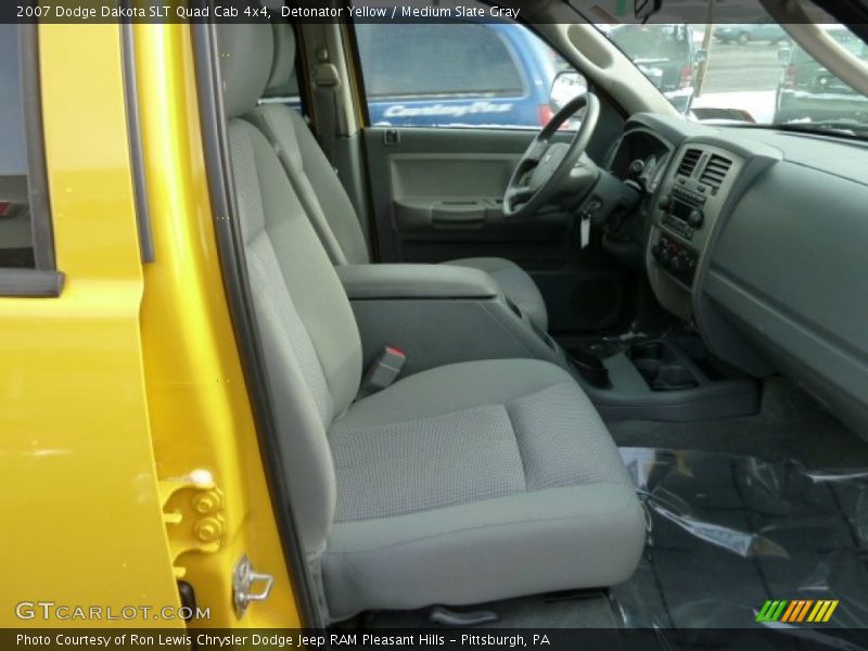 Detonator Yellow / Medium Slate Gray 2007 Dodge Dakota SLT Quad Cab 4x4