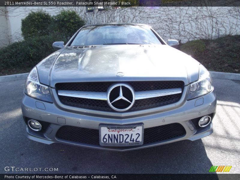 Palladium Silver Metallic / Black 2011 Mercedes-Benz SL 550 Roadster