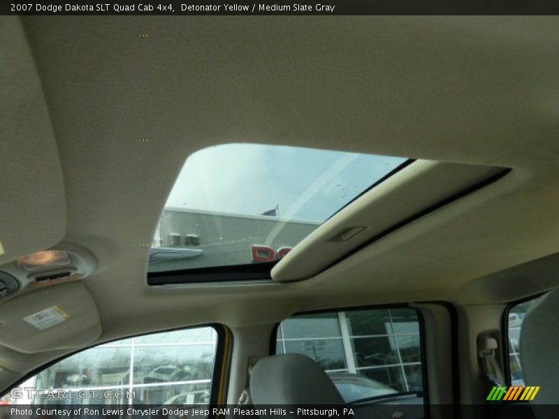 Detonator Yellow / Medium Slate Gray 2007 Dodge Dakota SLT Quad Cab 4x4