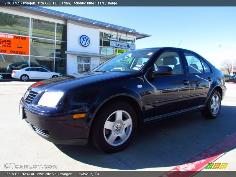 Atlantic Blue Pearl / Beige 2000 Volkswagen Jetta GLS TDI Sedan