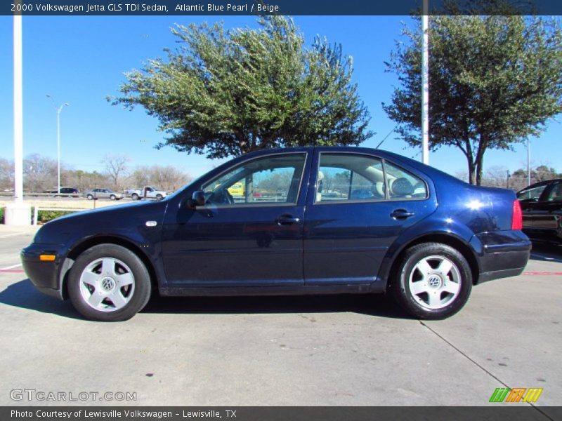 Atlantic Blue Pearl / Beige 2000 Volkswagen Jetta GLS TDI Sedan