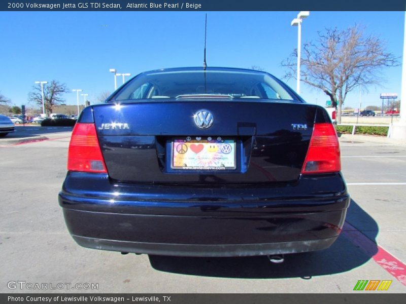 Atlantic Blue Pearl / Beige 2000 Volkswagen Jetta GLS TDI Sedan