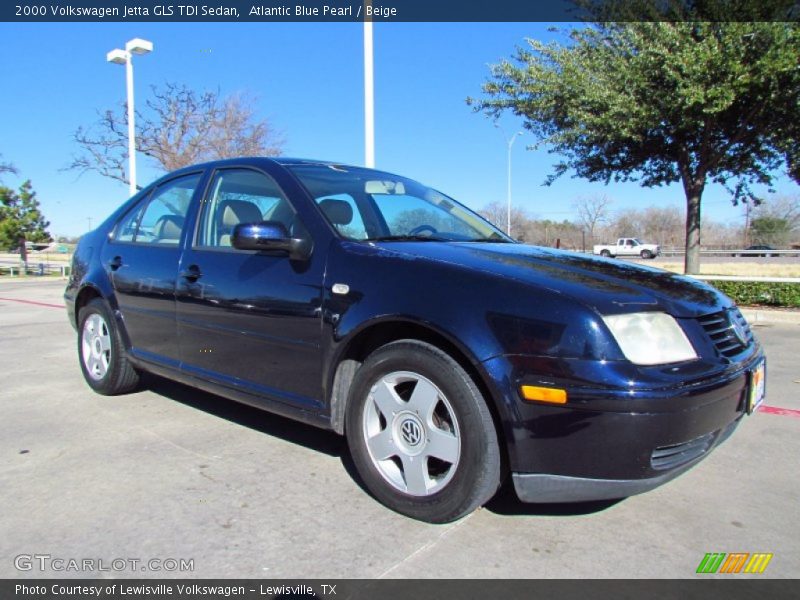 Atlantic Blue Pearl / Beige 2000 Volkswagen Jetta GLS TDI Sedan