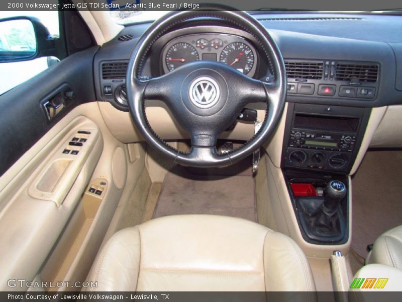 Atlantic Blue Pearl / Beige 2000 Volkswagen Jetta GLS TDI Sedan