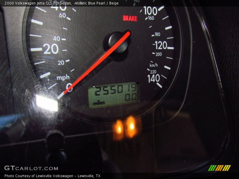 Atlantic Blue Pearl / Beige 2000 Volkswagen Jetta GLS TDI Sedan