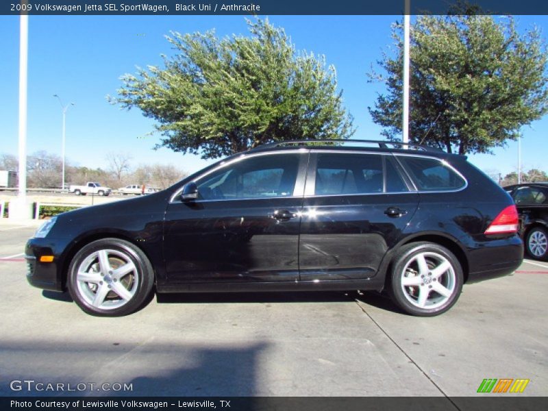 Black Uni / Anthracite 2009 Volkswagen Jetta SEL SportWagen