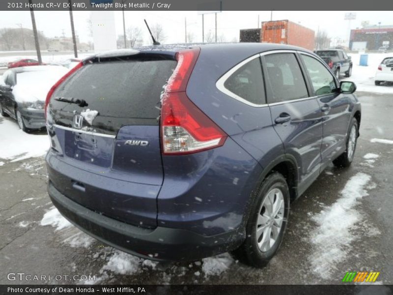 Twilight Blue Metallic / Gray 2012 Honda CR-V EX 4WD