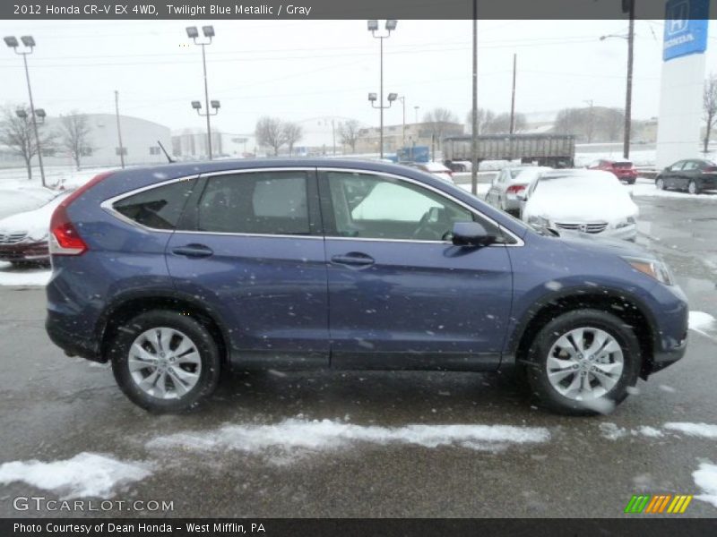 Twilight Blue Metallic / Gray 2012 Honda CR-V EX 4WD