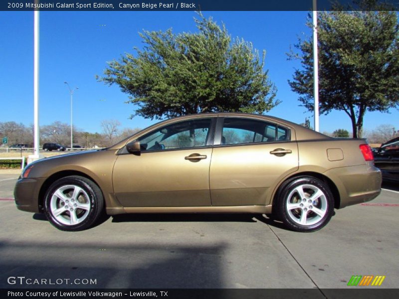 Canyon Beige Pearl / Black 2009 Mitsubishi Galant Sport Edition
