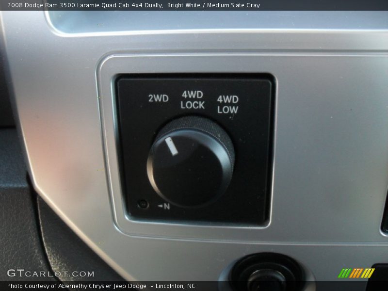 Bright White / Medium Slate Gray 2008 Dodge Ram 3500 Laramie Quad Cab 4x4 Dually