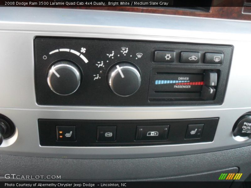 Bright White / Medium Slate Gray 2008 Dodge Ram 3500 Laramie Quad Cab 4x4 Dually