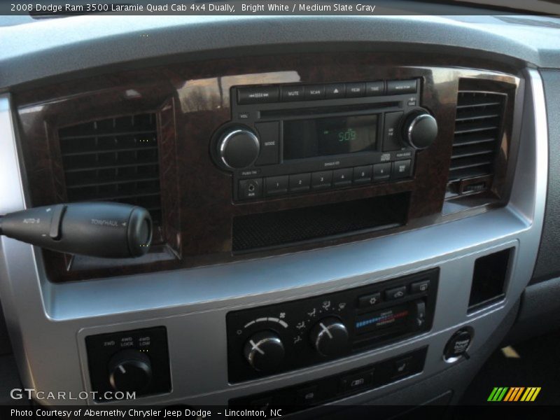 Bright White / Medium Slate Gray 2008 Dodge Ram 3500 Laramie Quad Cab 4x4 Dually