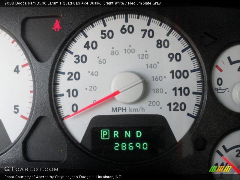 Bright White / Medium Slate Gray 2008 Dodge Ram 3500 Laramie Quad Cab 4x4 Dually