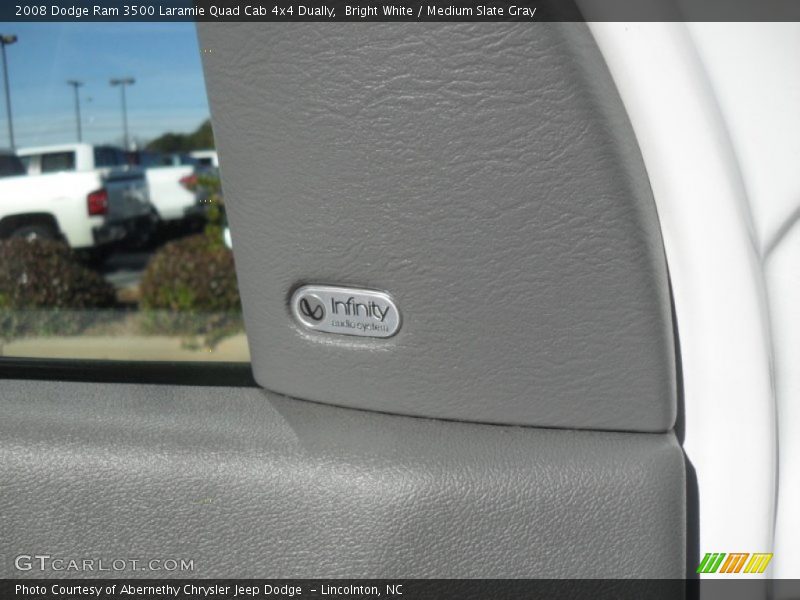 Bright White / Medium Slate Gray 2008 Dodge Ram 3500 Laramie Quad Cab 4x4 Dually