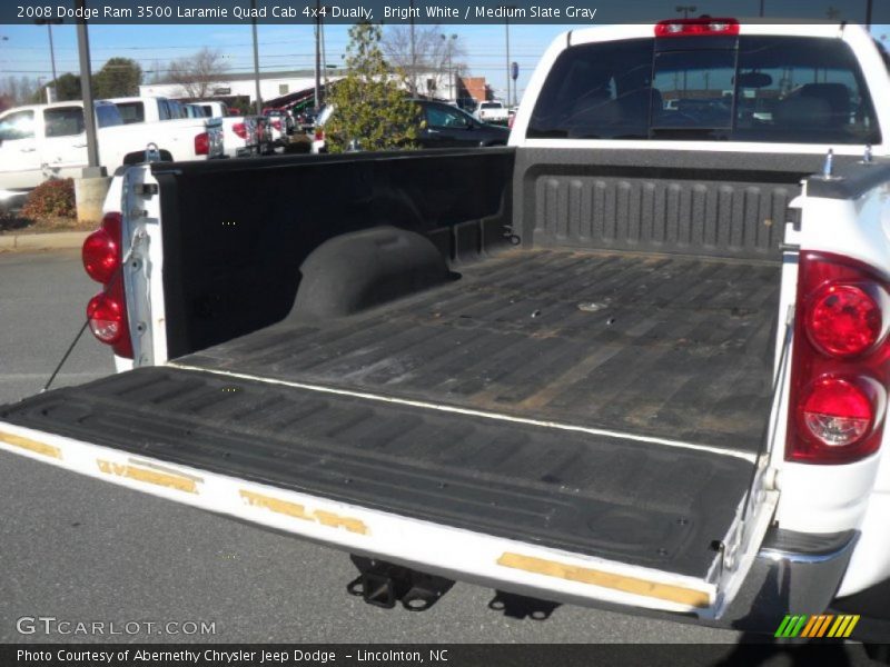 Bright White / Medium Slate Gray 2008 Dodge Ram 3500 Laramie Quad Cab 4x4 Dually
