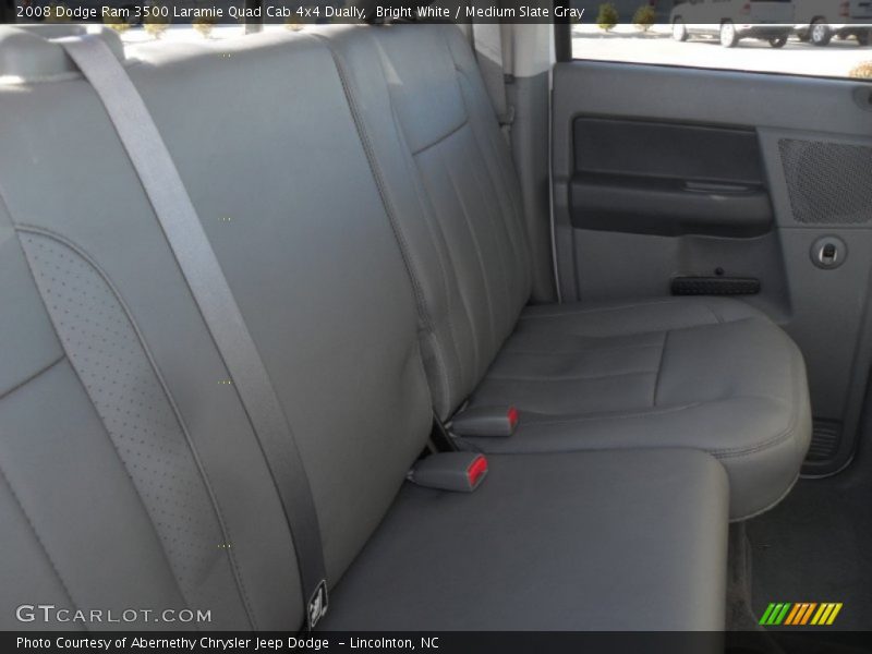Bright White / Medium Slate Gray 2008 Dodge Ram 3500 Laramie Quad Cab 4x4 Dually