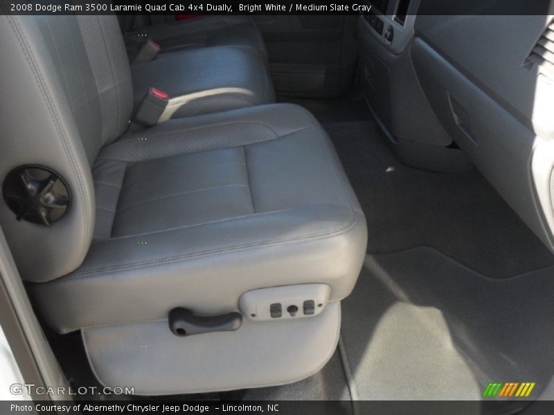 Bright White / Medium Slate Gray 2008 Dodge Ram 3500 Laramie Quad Cab 4x4 Dually