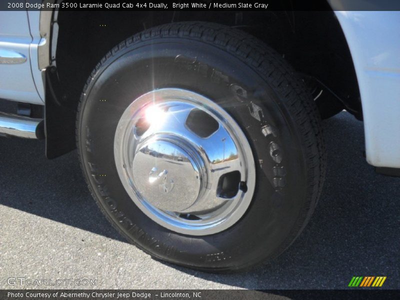 Bright White / Medium Slate Gray 2008 Dodge Ram 3500 Laramie Quad Cab 4x4 Dually