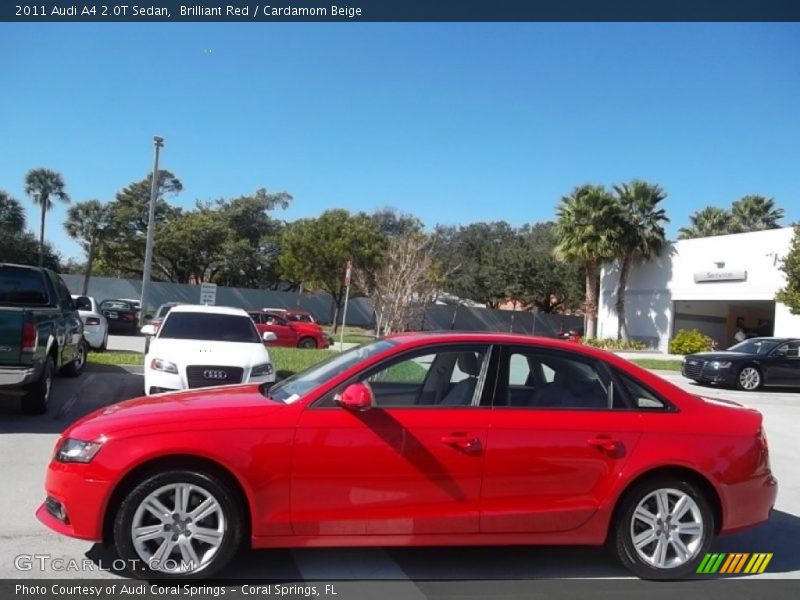 Brilliant Red / Cardamom Beige 2011 Audi A4 2.0T Sedan
