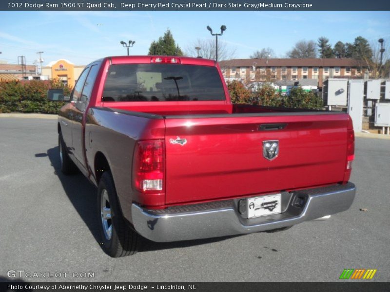 Deep Cherry Red Crystal Pearl / Dark Slate Gray/Medium Graystone 2012 Dodge Ram 1500 ST Quad Cab