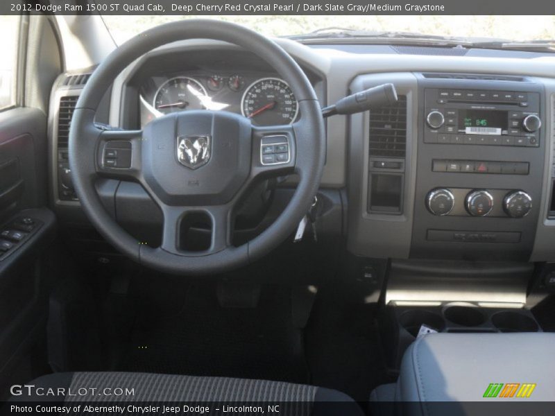 Deep Cherry Red Crystal Pearl / Dark Slate Gray/Medium Graystone 2012 Dodge Ram 1500 ST Quad Cab