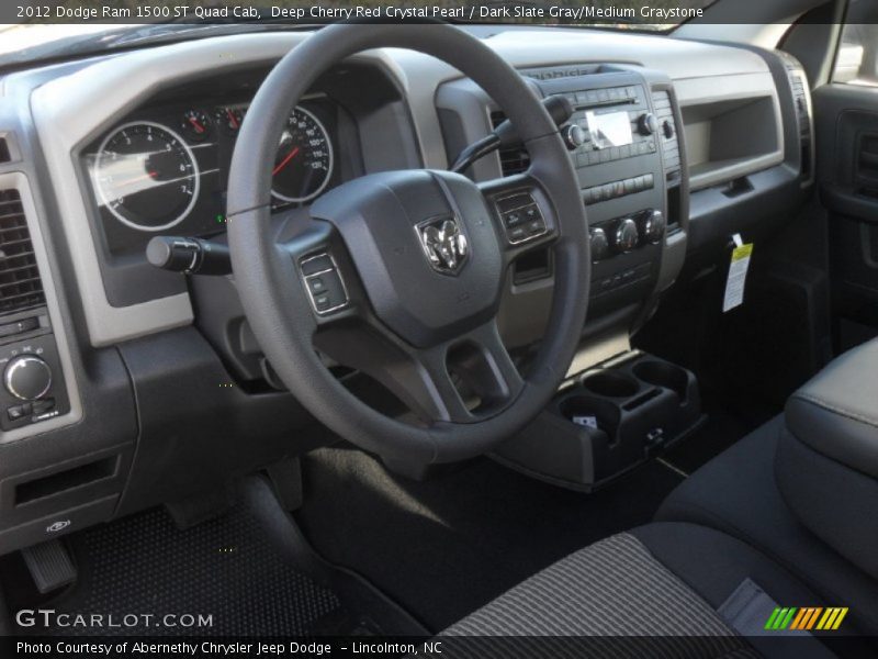 Deep Cherry Red Crystal Pearl / Dark Slate Gray/Medium Graystone 2012 Dodge Ram 1500 ST Quad Cab