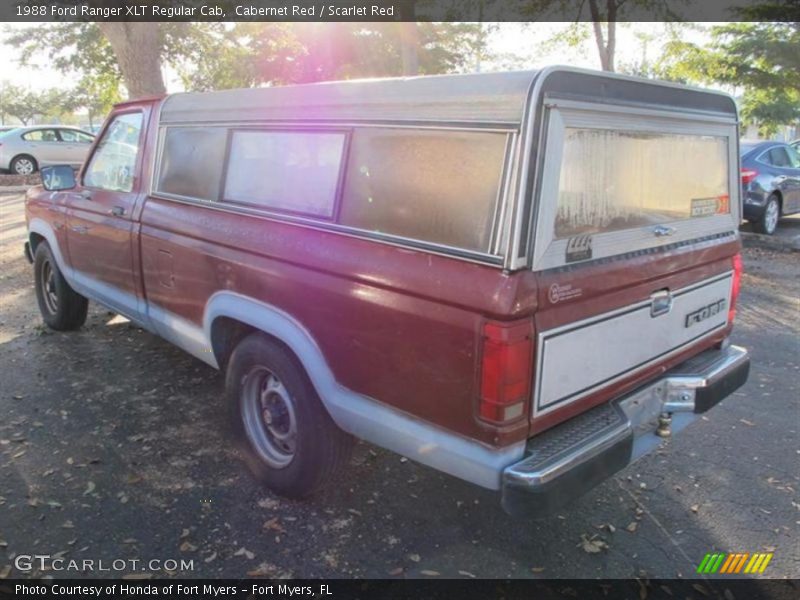 Cabernet Red / Scarlet Red 1988 Ford Ranger XLT Regular Cab
