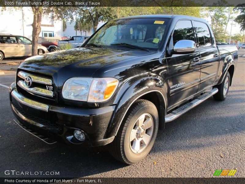Black / Taupe 2005 Toyota Tundra SR5 Double Cab