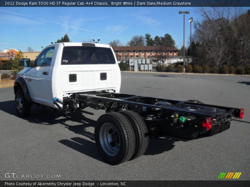 Bright White / Dark Slate/Medium Graystone 2012 Dodge Ram 5500 HD ST Regular Cab 4x4 Chassis