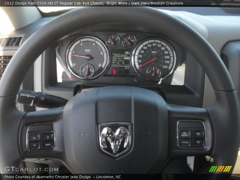  2012 Ram 5500 HD ST Regular Cab 4x4 Chassis Steering Wheel