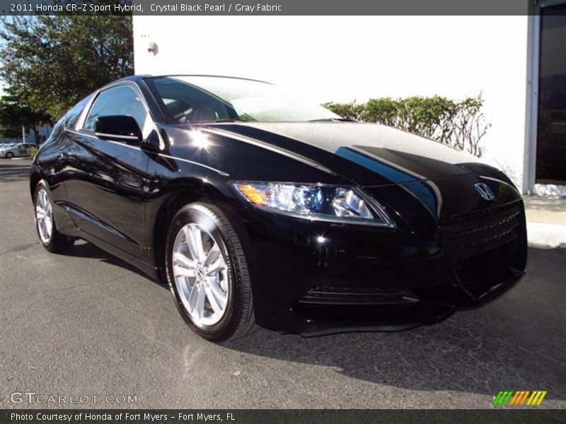 Crystal Black Pearl / Gray Fabric 2011 Honda CR-Z Sport Hybrid