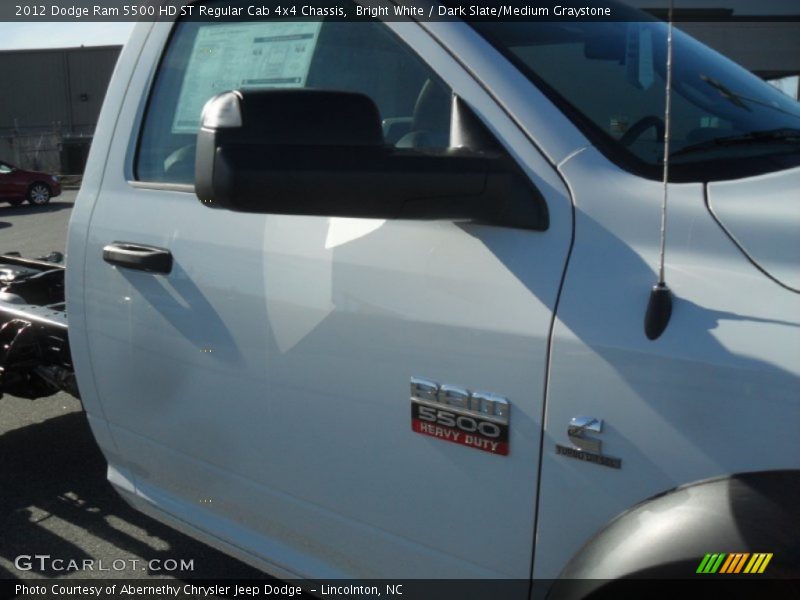Bright White / Dark Slate/Medium Graystone 2012 Dodge Ram 5500 HD ST Regular Cab 4x4 Chassis