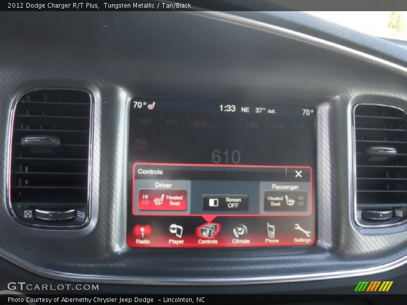 Tungsten Metallic / Tan/Black 2012 Dodge Charger R/T Plus
